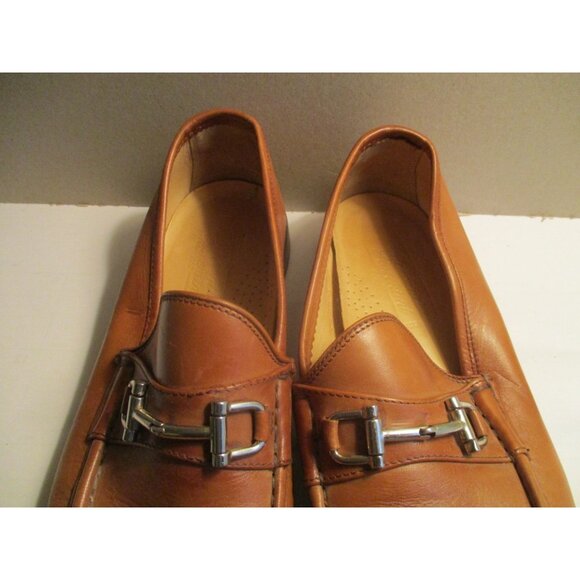*Mercanti Fiorentini Mens Brown Loafers Leather Slip-On Horsebit - Size 10.5M main image 12